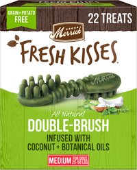 Merrick Fresh Kisses Infused with Coconut Oil & Botanicals Medium Dental Dog Treats, 22 count