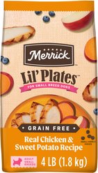 Merrick Lil' Plates Grain-Free Real Chicken + Sweet Potato Recipe Small Breed Dry Dog Food, 1.81-kg bag