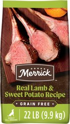 Merrick Grain-Free Dry Dog Food Real Lamb & Sweet Potato Recipe, 9.98-kg bag