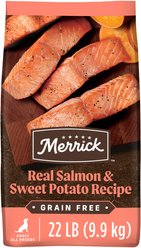 Merrick Grain-Free Chicken-Free Real Salmon & Sweet Potato Recipe Dry Dog Food, 9.98-kg bag