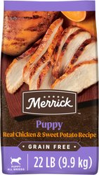 Merrick Grain-Free Dry Puppy Food Real Chicken & Sweet Potato Recipe, 9.98-kg bag