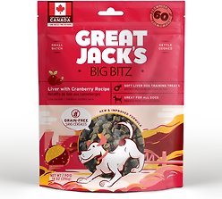 Great Jack's Big Bitz Liver & Cranberry Recipe Grain-Free Dog Treats, 14-oz bag