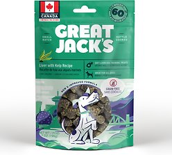 Great Jack's Big Bitz Liver & Kelp Recipe Grain-Free Dog Treats, 7-oz bag