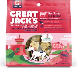 Great Jack's Freeze-Dried Beef Liver Dog Treats, 1-oz bag
