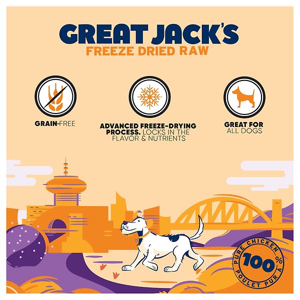 Show full view: Great Jack's Freeze-Dried Chicken Dog Treats, 7-oz bag slide 4 of 7