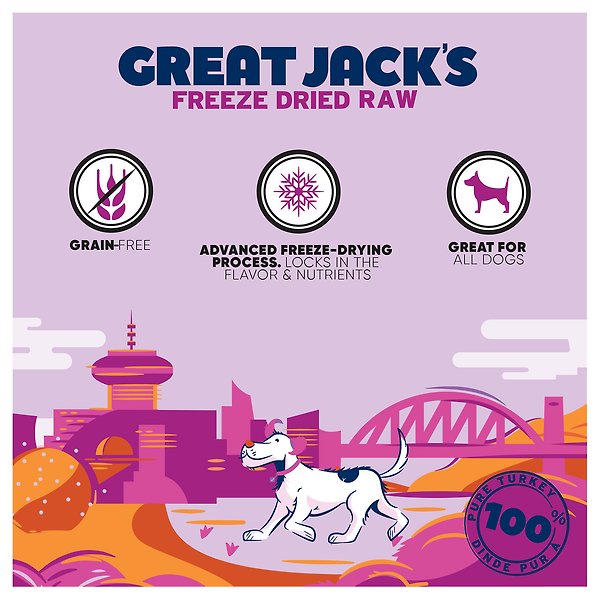 Show full view: Great Jack's Freeze-Dried Turkey Dog Treats, 1-oz bag slide 4 of 7