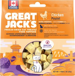 Great Jack's Chicken Freeze-Dried Grain-Free Cat Treats, 1-oz bag