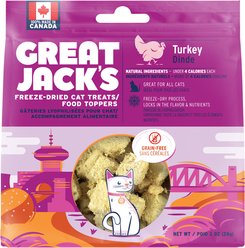 Great Jack's Turkey Freeze-Dried Grain-Free Cat Treats, 1-oz bag