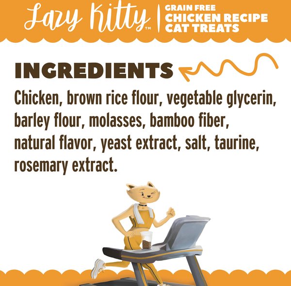 Show full view: Lazy Kitty Chicken Recipe Air-Dried Grain-Free Cat Treats, 3-oz bag slide 4 of 5