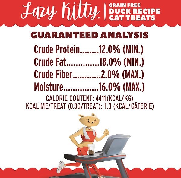 Show full view: Lazy Kitty Duck Recipe Air-Dried Grain-Free Cat Treats, 3-oz bag slide 5 of 5