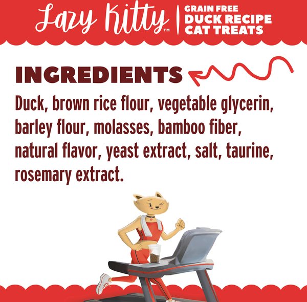 Show full view: Lazy Kitty Duck Recipe Air-Dried Grain-Free Cat Treats, 3-oz bag slide 4 of 5