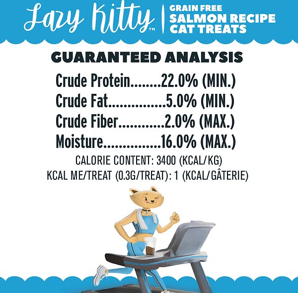 Show full view: Lazy Kitty Salmon Recipe Air-Dried Grain-Free Cat Treats, 3-oz bag slide 5 of 5