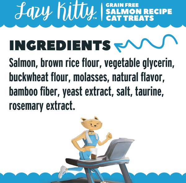 Show full view: Lazy Kitty Salmon Recipe Air-Dried Grain-Free Cat Treats, 3-oz bag slide 4 of 5