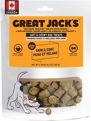 Great Jack's Skin & Coat Grain-Free Dog Treats, 9.2-oz bag