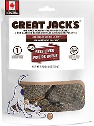 Great Jack's Air Dried Beef Liver Jerky Dog Treats, 6-oz bag