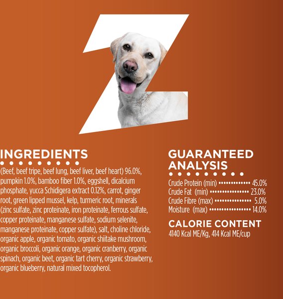 Show full view: Zeal Canada Gently Beef Recipe Grain-Free Air-Dried Dog Food, 454-g bag slide 7 of 8