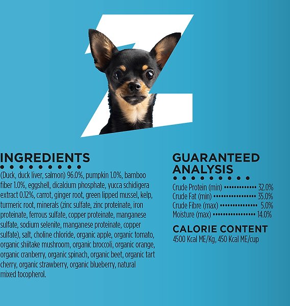 Show full view: Zeal Canada Gently Salmon & Duck Recipe Grain-Free Air-Dried Dog Food, 1-kg bag slide 6 of 7