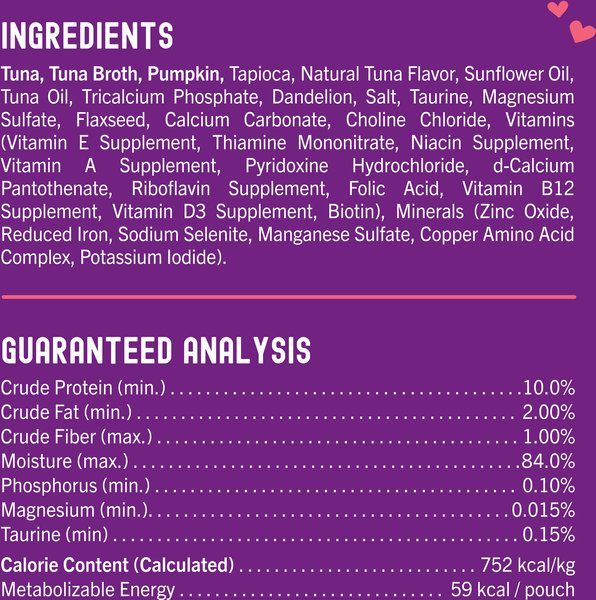 Show full view: Stella & Chewy's Carnivore Cravings Tuna & Pumpkin Flavored Shredded Wet Cat Food, 2.8-oz pouch, case of 12 slide 5 of 9