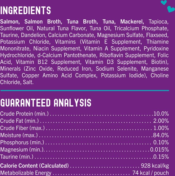 Show full view: Stella & Chewy's Carnivore Cravings Salmon, Tuna & Mackerel Flavored Shredded Wet Cat Food, 2.8-oz pouch, case of 12 slide 5 of 9