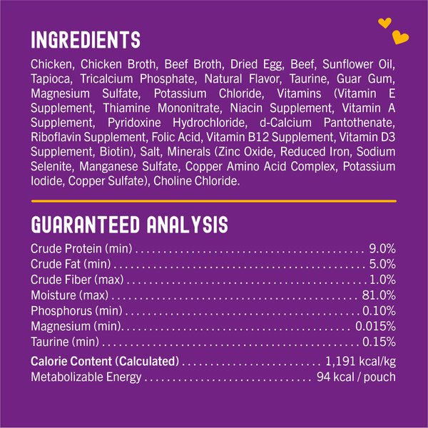 Show full view: Stella & Chewy's Carnivore Cravings Morsels'N'Gravy Chicken & Chicken Liver Recipe Wet Cat Food, 2.8-oz pouch, case of 12 slide 5 of 9