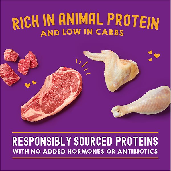 Show full view: Stella & Chewy's Carnivore Cravings Morsels'N'Gravy Chicken & Beef Recipe Wet Cat Food, 2.8-oz pouch, case of 12 slide 4 of 9