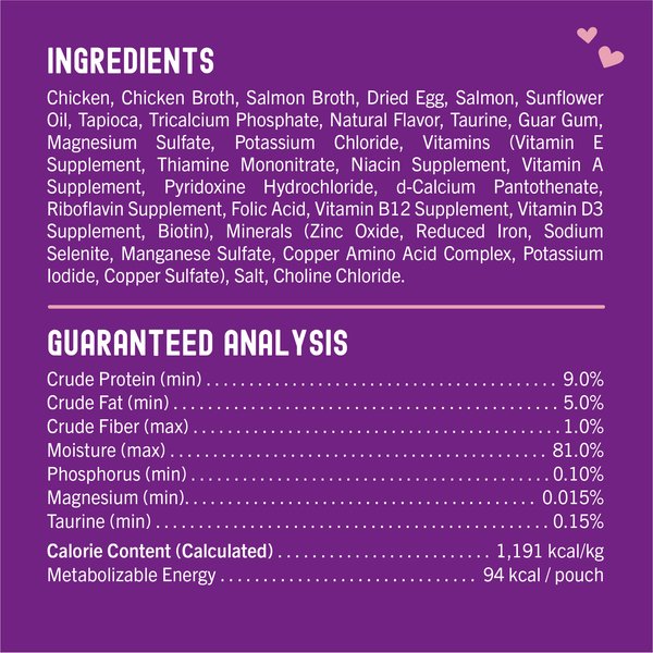Show full view: Stella & Chewy's Carnivore Cravings Morsels'N'Gravy Chicken & Salmon Recipe Wet Cat Food, 2.8-oz pouch, case of 12 slide 6 of 9