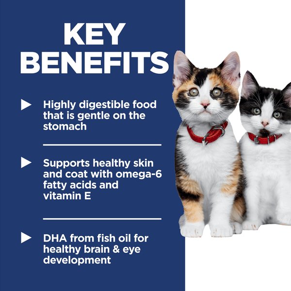 Show full view: Hill's Science Diet Kitten Sensitive Stomach & Sensitive Skin Salmon & Vegetables Stew Wet Cat Food, 2.8-oz pouch, case of 24 slide 5 of 9