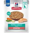 Show in main carousel: Hill's Science Diet Adult Perfect Weight Vegetables and Salmon Stew Wet Cat Food, 2.8-oz pouch, case of 24 slide 1 of 9