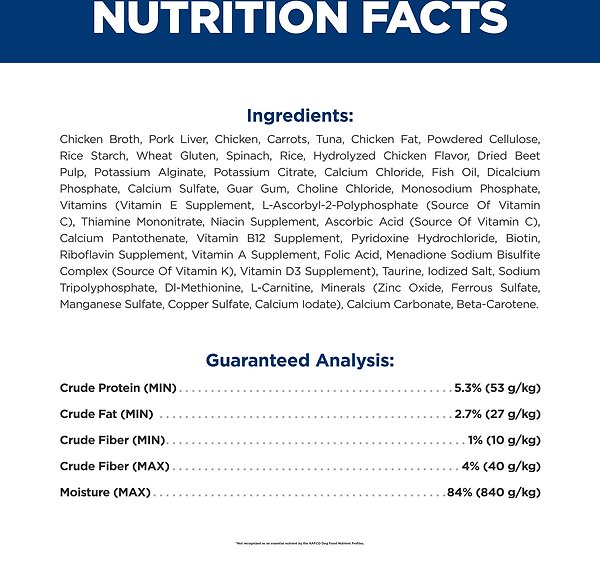 Show full view: Hill's Science Diet Adult Urinary Hairball Control Vegetable & Tuna Stew Wet Cat Food, 2.9-oz can, case of 24 slide 9 of 9