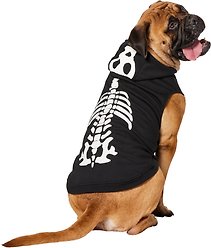 Frisco Glow in the Dark Skeleton Dog & Cat Hoodie, XX-Large