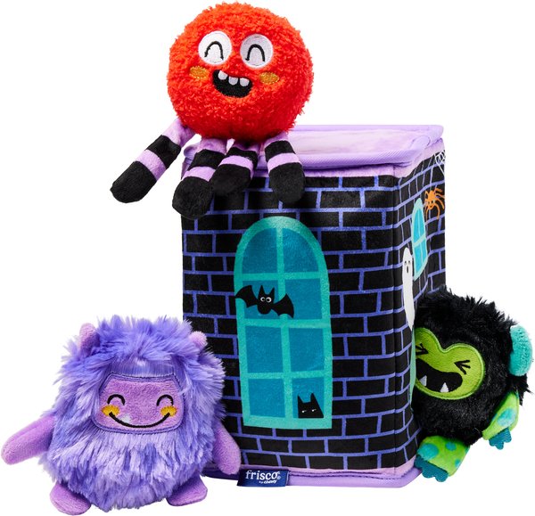 Show full view: Frisco Halloween Monster House Hide & Seek Puzzle Plush Squeaky Dog Toy, Small/Medium slide 5 of 9