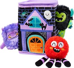 Frisco Halloween Monster House Hide & Seek Puzzle Plush Squeaky Dog Toy, Small/Medium