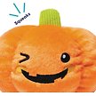 Show in main carousel: Frisco Halloween Pumpkin Plush Squeaky Dog Toy, Medium/Large slide 3 of 7