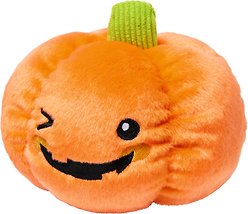 Frisco Halloween Pumpkin Plush Squeaky Dog Toy, Medium/Large
