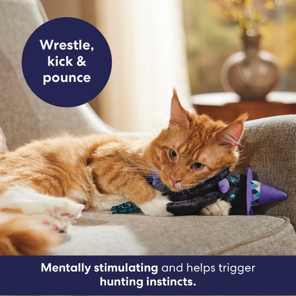 Show full view: Frisco Halloween Raven Plush Kicker Cat Toy with Silvervine & Catnip slide 4 of 6