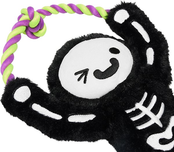Show full view: Frisco Halloween Skeleton Plush with Rope Squeaky Dog Toy, Medium/Large slide 3 of 8