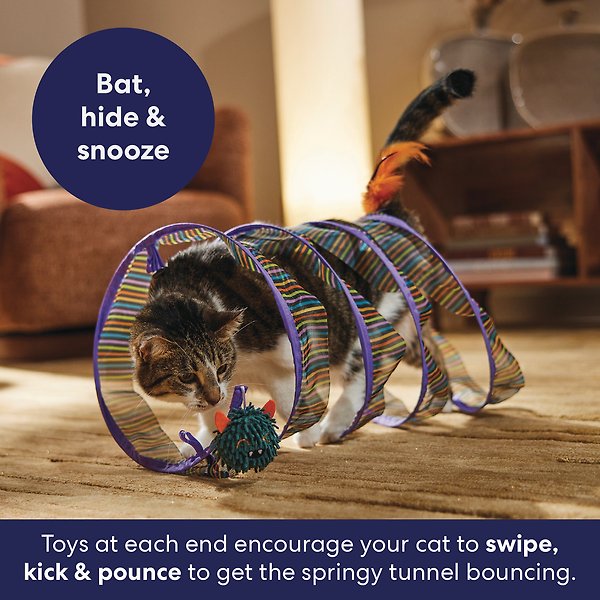 Show full view: Frisco Halloween Spiral Tunnel Cat Toy with Feathers, Silvervine & Catnip slide 5 of 7