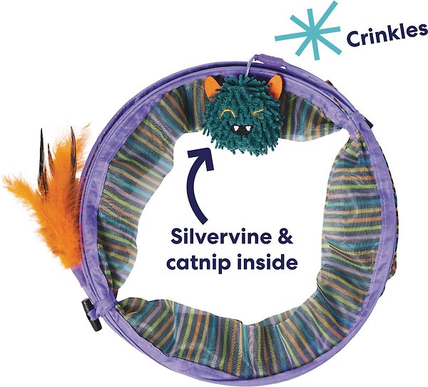 Show full view: Frisco Halloween Spiral Tunnel Cat Toy with Feathers, Silvervine & Catnip slide 3 of 7