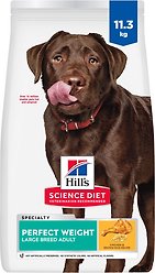 Hill's Science Diet Adult Perfect Weight Large Brown Chicken Dry Dog Food, 11.34-kg bag