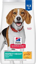 Hill's Science Diet Adult Perfect Weight Small Bites Chicken Recipe Dry Dog Food, 11.34-kg bag