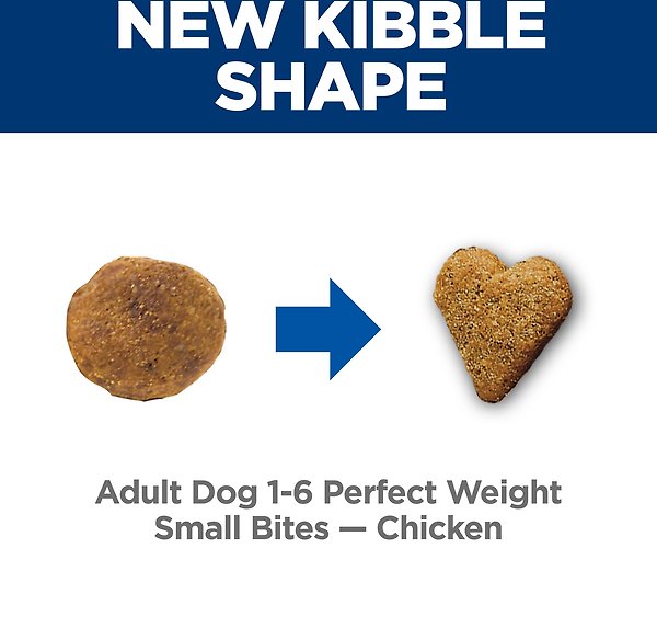 Show full view: Hill's Science Diet Adult Perfect Weight Small Bites Chicken Recipe Dry Dog Food, 11.34-kg bag slide 4 of 13