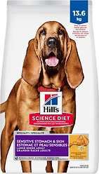 Hill's Science Diet Adult Sensitive Stomach Sensitive Skin Large Brown Dry Dog Food, Chicken Recipe, 13.6-kg bag