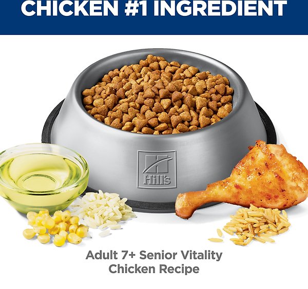 Show full view: Hill's Science Diet Adult 7+ Sensitive Vitality Chicken Recipe Dry Dog Food, 9.75-kg bag slide 4 of 12