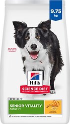 Hill's Science Diet Adult 7+ Sensitive Vitality Chicken Recipe Dry Dog Food, 9.75-kg bag