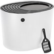 Show in main carousel: IRIS USA Top Entry Cat Litter Box with Scoop, Large, White/Black slide 7 of 7