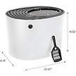 Show in main carousel: IRIS USA Top Entry Cat Litter Box with Scoop, Large, White/Black slide 2 of 7