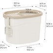 Show in main carousel: IRIS USA Large Round Top Entry Cat Litter Box & Scoop, White/Beige slide 2 of 7