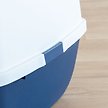Show in main carousel: IRIS USA Jumbo Enclosed Hooded Cat Litter Box with Front Door Flap, Navy slide 6 of 7