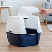Show in main carousel: IRIS USA Jumbo Enclosed Hooded Cat Litter Box with Front Door Flap, Navy slide 5 of 7