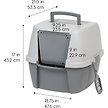 Show in main carousel: IRIS USA Enclosed Cat Litter Box with Front Door Flap & Scoop, Gray, Jumbo slide 2 of 10